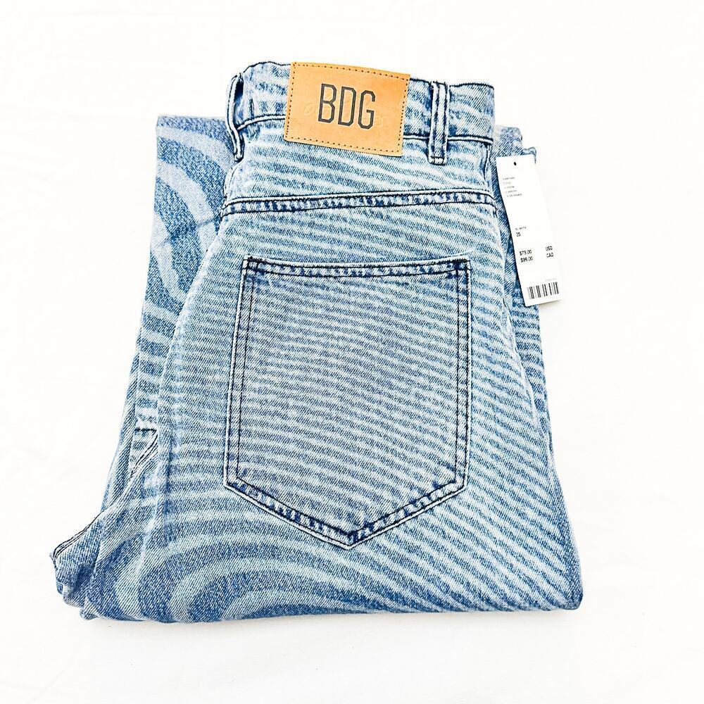 BDG High-Rise Eztremely Baggy Dyed Denim Patterned Jeans Size 25 NWT